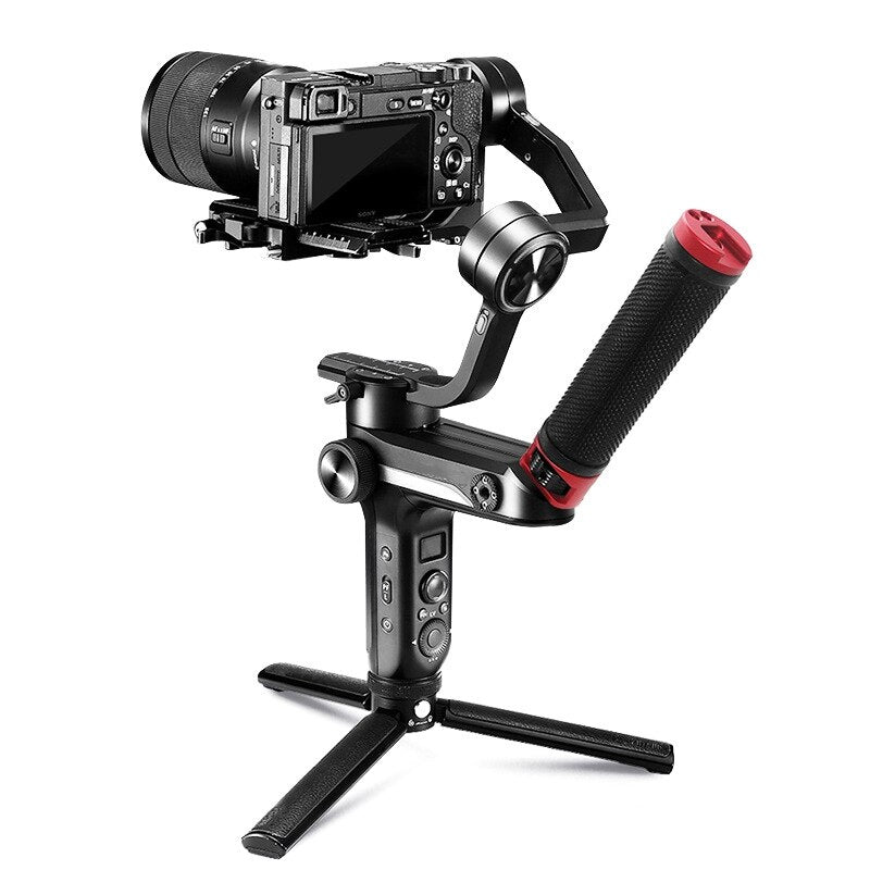 Quick Release Handle Grip for Gimbal Stabilizers – 1/4" & 3/8" Mounting Holes with Cold Shoe